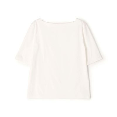 maison TOMORROWLAND/メゾン トゥモローランド スビンコットンスムース　ボートネックプルオーバー
