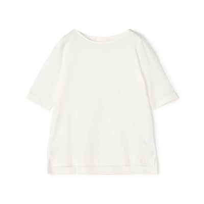 シアーコンパクトジャージー　ボートネックプルオーバー