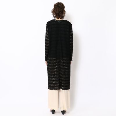 ナイロンストレッチレース　ロングカーディガン