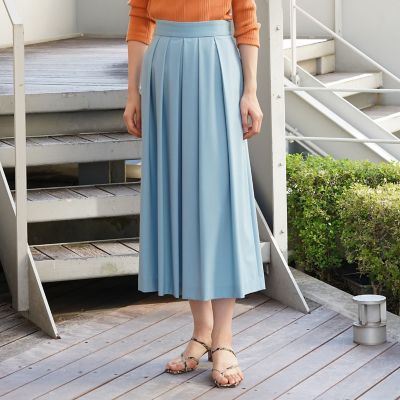 【タイムセール：６月３０日（月）午前９時３０分迄】クリアストレッチトロピカル　タックガウチョパンツ