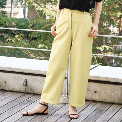 フェイクレザー　クロップドパンツ