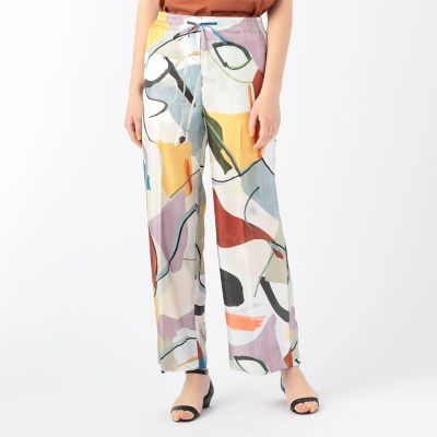 ハンドペインティングプリント イージーストレートパンツ | maison
