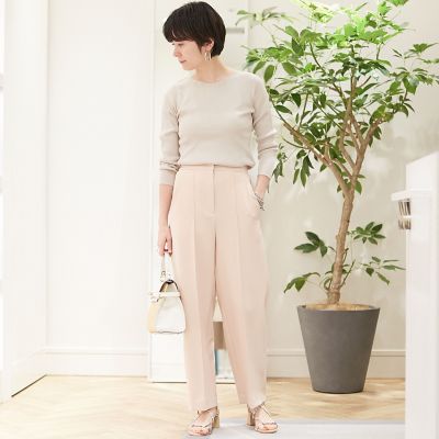 ＜maison TOMORROWLAND＞ストレッチカルゼ　ペグトップパンツ