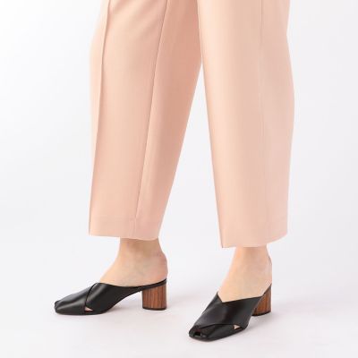 ストレッチカルゼ　ペグトップパンツ