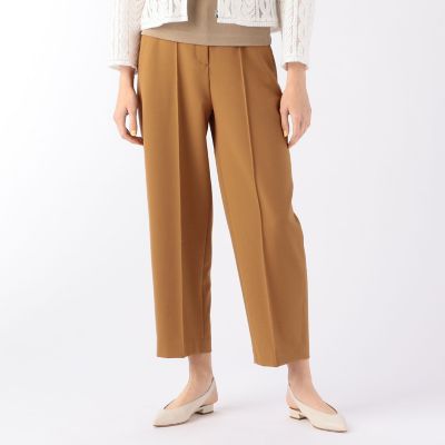 ストレッチカルゼ　ペグトップパンツ
