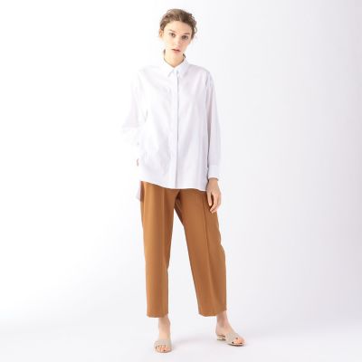 ストレッチカルゼ　ペグトップパンツ