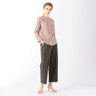 ストレッチカルゼ　ペグトップパンツ