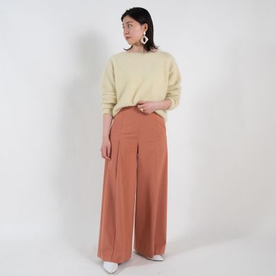 レイズトコットン　タックワイドパンツ