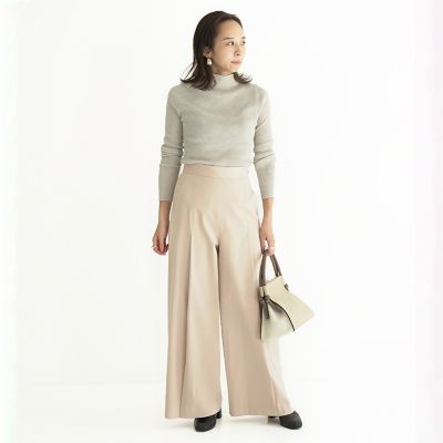 ＜maison TOMORROWLAND＞レイズトコットン　タックワイドパンツ