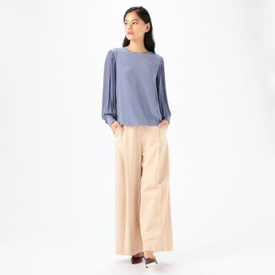 レイズトコットン　タックワイドパンツ