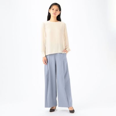 レイズトコットン　タックワイドパンツ