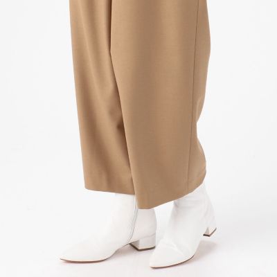 ウールサキソニー　アシンメトリータックパンツ