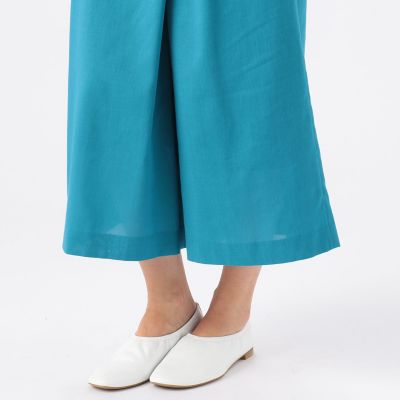 ドライボイル　アシンメトリータックキュロットパンツ