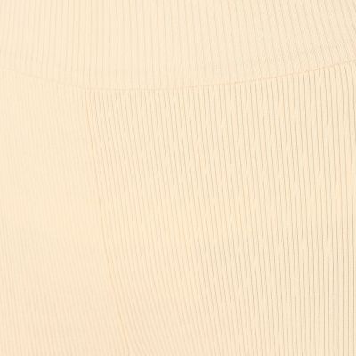 【タイムセール：６月３０日（月）午前９時３０分迄】コットンストレッチリブ　セミフレアパンツ