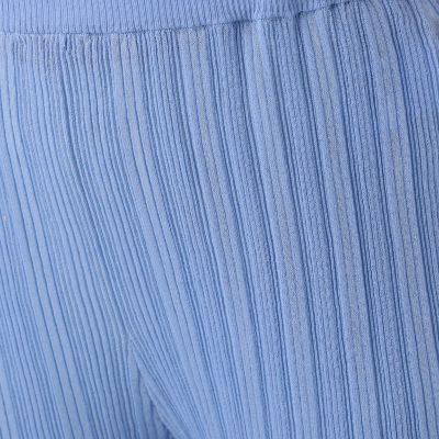 【タイムセール：６月３０日（月）午前９時３０分迄】シアーコットンナイロンリブ　ストレートパンツ