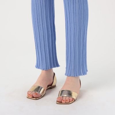 【タイムセール：６月３０日（月）午前９時３０分迄】シアーコットンナイロンリブ　ストレートパンツ