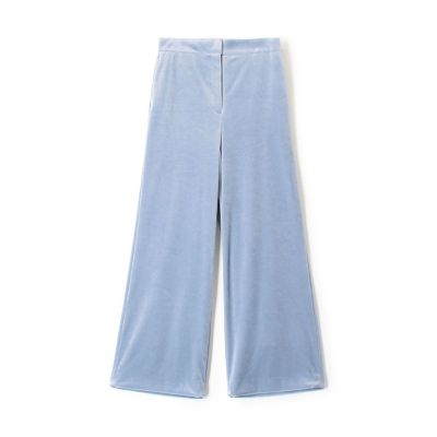ストレッチベロア　セミワイドパンツ