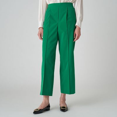 ＜maison TOMORROWLAND＞ストレッチタフタ　タックストレートパンツ