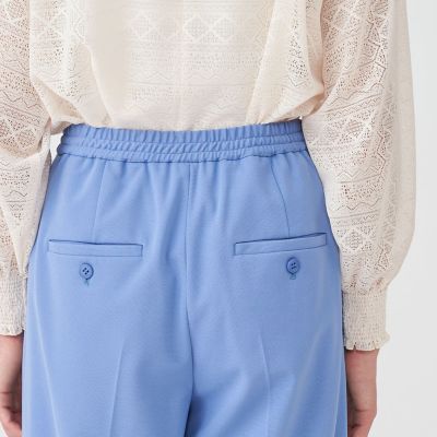 プレシャスモック　ドローストリングストレートパンツ