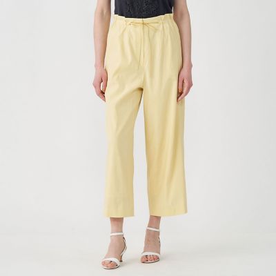 セルロースリネン　イージーセミフレアパンツ