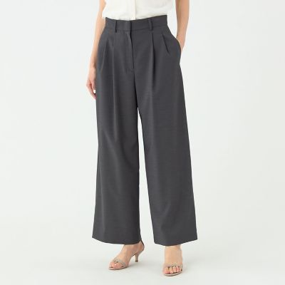 ポリエステルツイル 2タックスラックスパンツ | maison