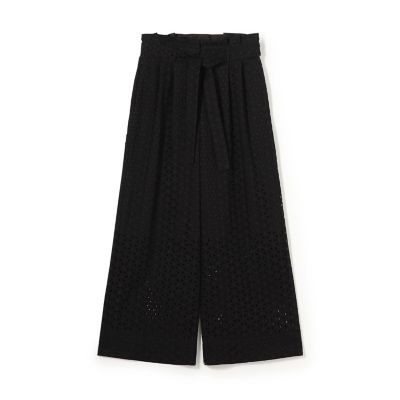 ＜maison TOMORROWLAND＞サークルエンブロイダリー　タックワイドパンツ