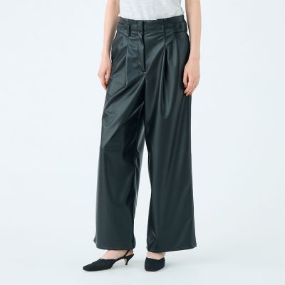 Machiko ／m-mefu ★黒 ストライプ デザインパンツ美品 話題沸騰中】しまむら神パンツ見つけた♡1639円で美脚も叶う