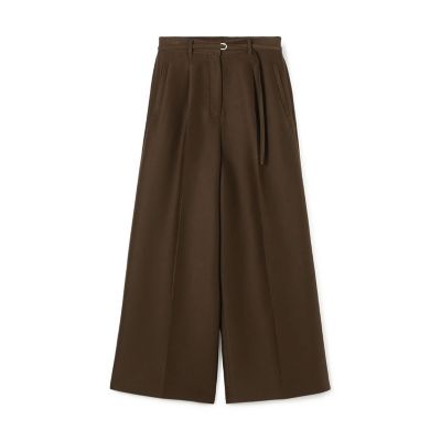＜maison TOMORROWLAND＞コットンシルクダブルクロス　ストレートワイドパンツ