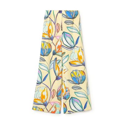 ＜maison TOMORROWLAND＞ボタニコプリント　セミワイドパンツ