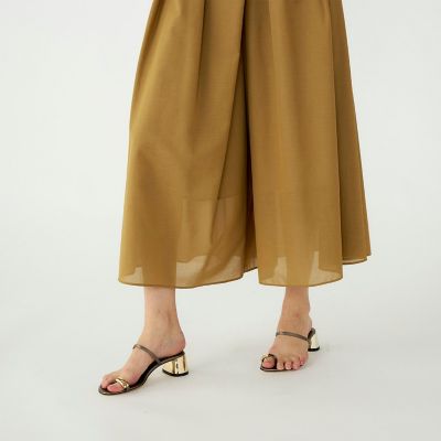クリスピーシアーボイル フレアキュロットパンツ | maison