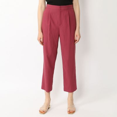 レーヨンコットンツイル フロントタッククロップドパンツ レーヨンコットンツイル フロントタッククロップドパンツ