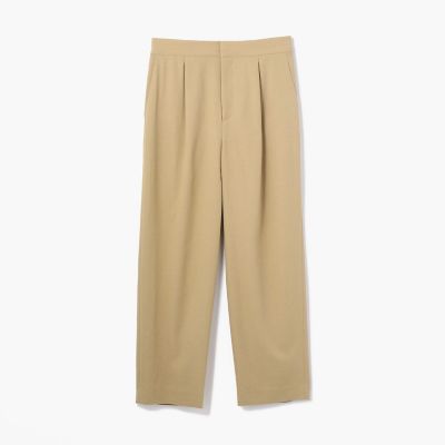 【BALLSEY】レーヨンコットンツイル フロントタッククロップドパンツ　黒