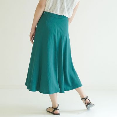 ソフトレーヨンリネン　フレアスカート