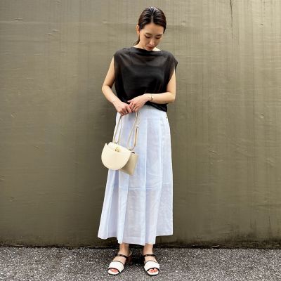 ＜maison TOMORROWLAND＞コットンオーガンジー　タックロングスカート