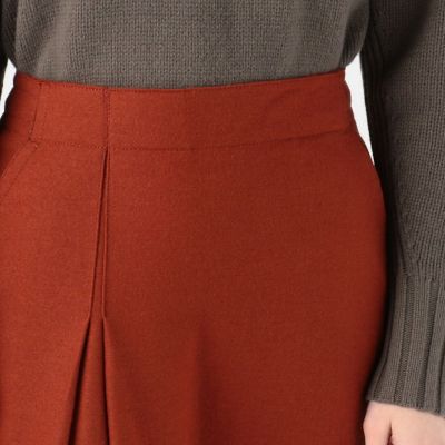 ウールスムースジャージー アシンメトリーラップスカート  