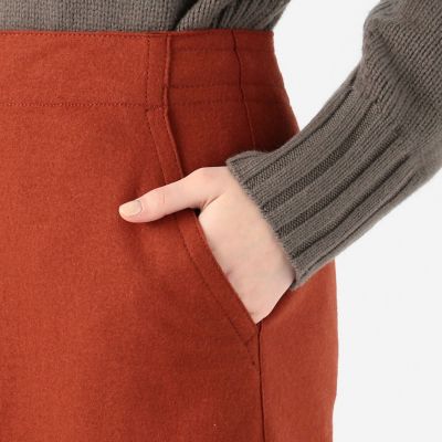 ウールスムースジャージー アシンメトリーラップスカート  