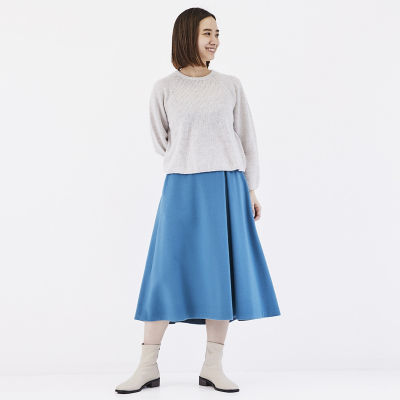 ＜maison TOMORROWLAND＞アシンメトリータックフレアスカート