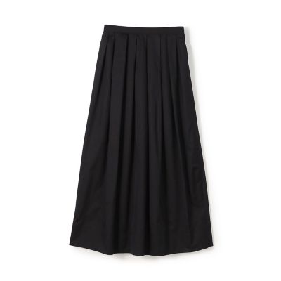 コットンシルクツイル　ランダムタックマキシスカート
