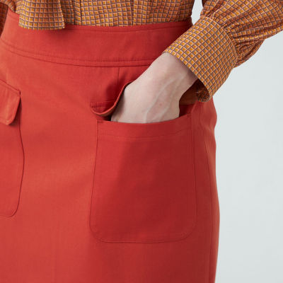 ブラッシュドサテン サイドポケットタイトスカート | ファッション・服