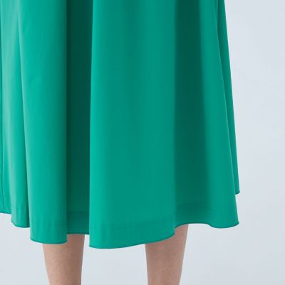 ストレッチタフタ　ボリュームギャザースカート