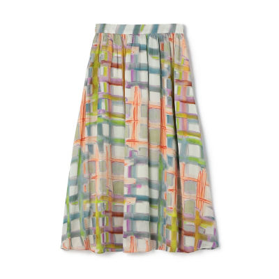スタックチェックプリント ボリュームギャザースカート | ファッション 