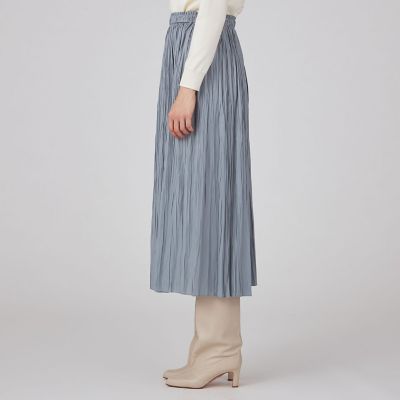 【タイムセール：６月３０日（月）午前９時３０分迄】レザーライクタンブラー　ランダムプリーツスカート