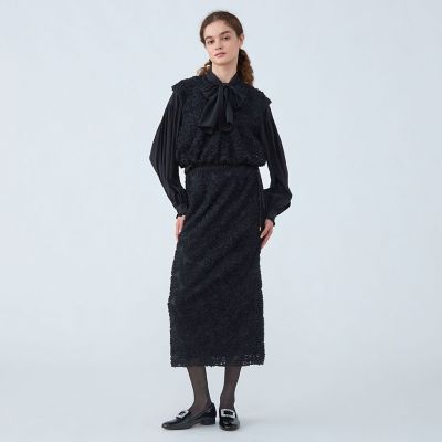 サークルフラワーチュール タイトスカート | maison