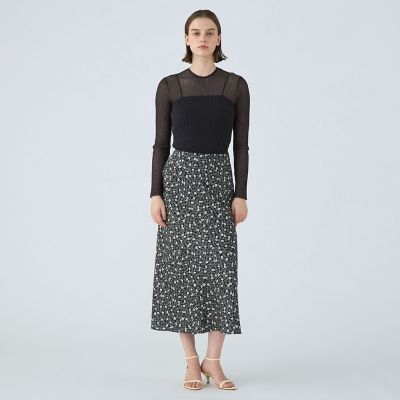 ＊新品　DOUBLE MAISONドゥーブルメゾン　ミモレスカート MAISON SPECIAL(メゾンスペシャル)｜Tweed Layered Box Pleated