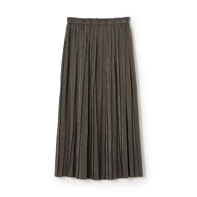 スエードサテン プリーツスカート | maison TOMORROWLAND/メゾン