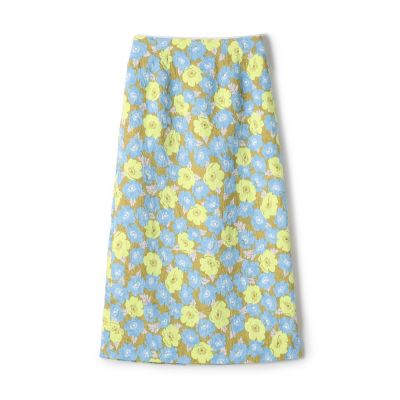 サテンレオパードプリント プリーツスカート | maison TOMORROWLAND