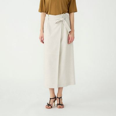 ミックススラブストレッチ マキシラップスカート | maison