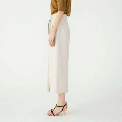 ミックススラブストレッチ マキシラップスカート | maison