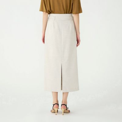 ミックススラブストレッチ マキシラップスカート | maison
