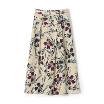 ＜maison TOMORROWLAND＞チェロキープリント　タックロングスカート